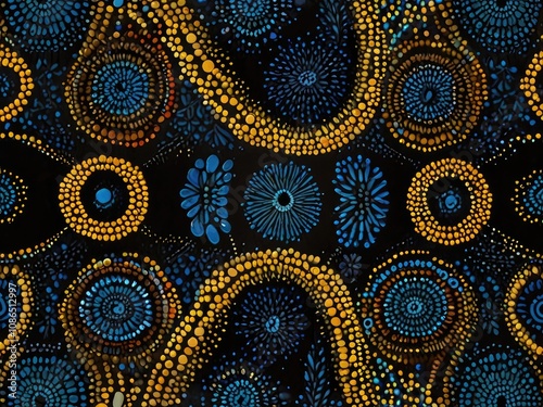 abstract background with dots,pattern with circles,background with ribbon,blue jeans background