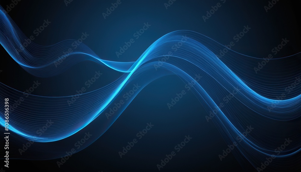 Blue wave gradient background 765
