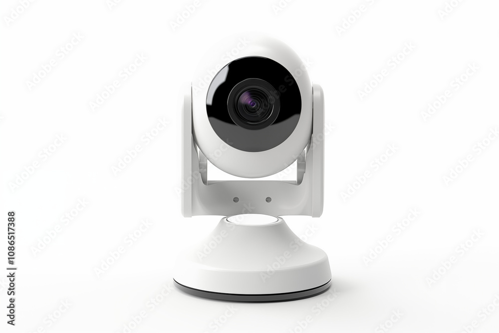 White webcam on a white background. Generative ai White webcam on a white background. Generative ai