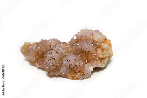 Close up of Natural Purple Quartz Crystal With Small Points