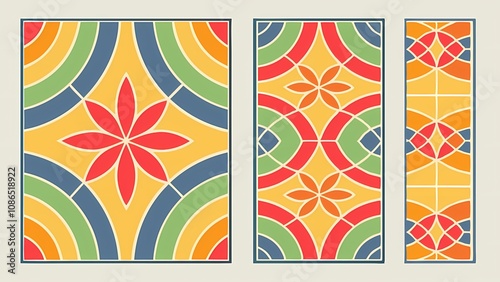 geometric patterns with soft colors