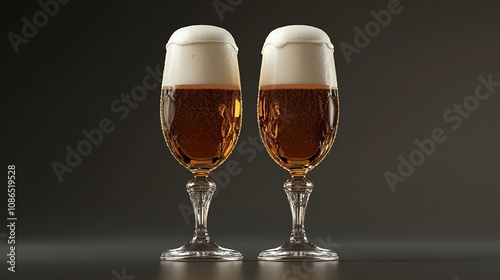Two Glasses of Frothy Beer