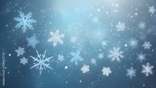 christmas background with snowflakes