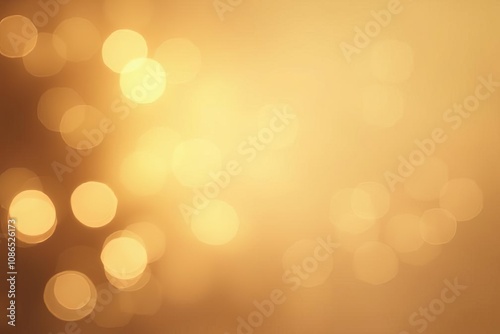 Gold Bokeh Light Background with Soft Focus Creating Luxury Festive Atmosphere