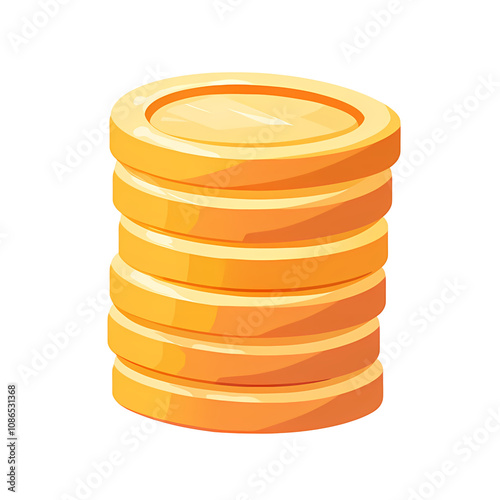 stack of gold coins vector illustration clipart