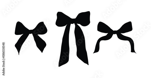 Silhouette Black Bows Set