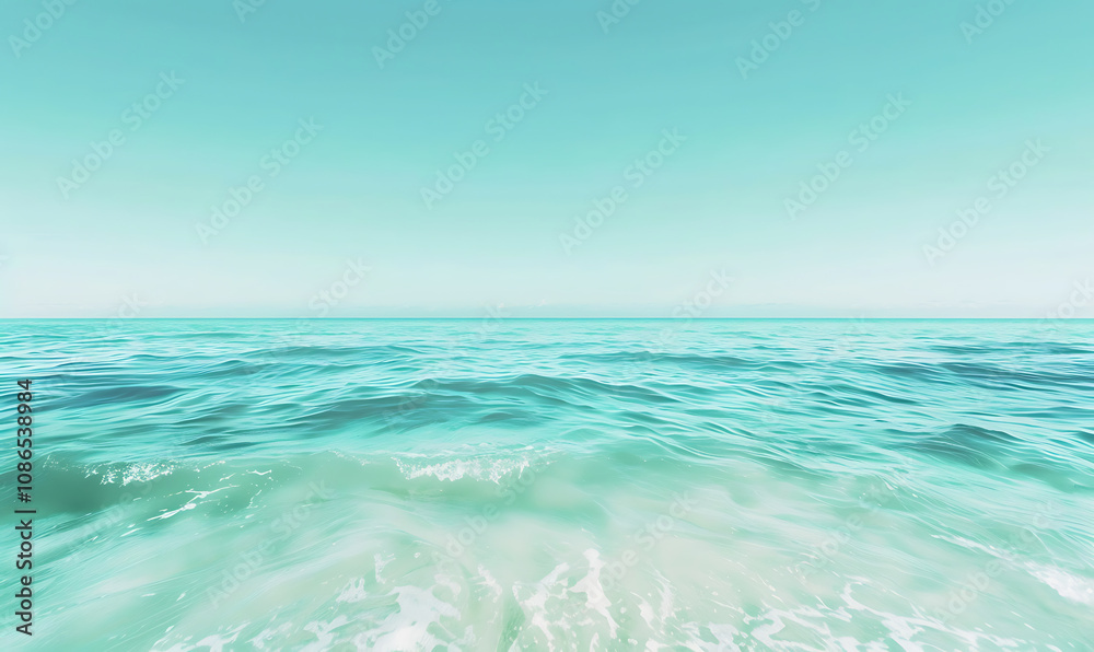 Vibrant mint green fades into turquoise, capturing the serene essence of a summer day Vibrant mint green fades into turquoise, capturing the serene essence of a summer day