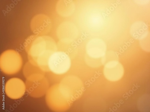 Elegant Golden Bokeh Light Effect Background: Luxury Abstract Defocused Design Template