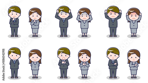 スーツ姿の男女 05