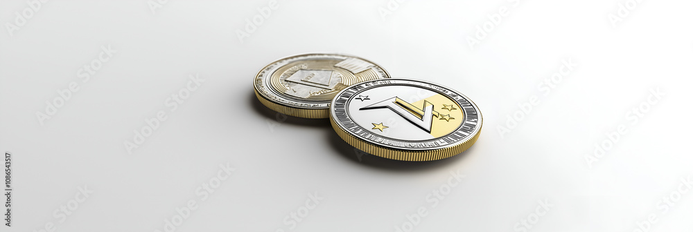 Close up of exchange coin copy space. Close up of exchange coin copy space.