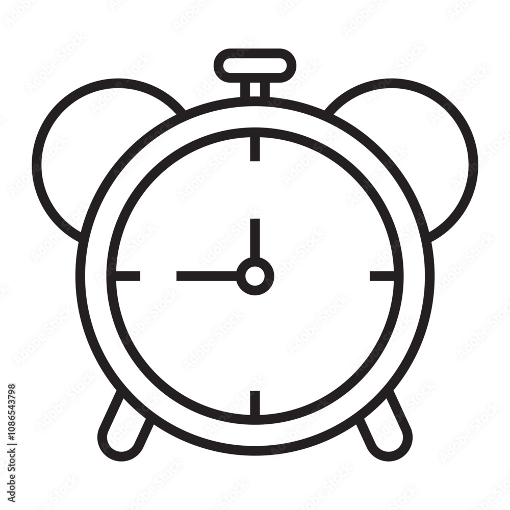 Alarm Clock line icon. Alarm Clock line icon.