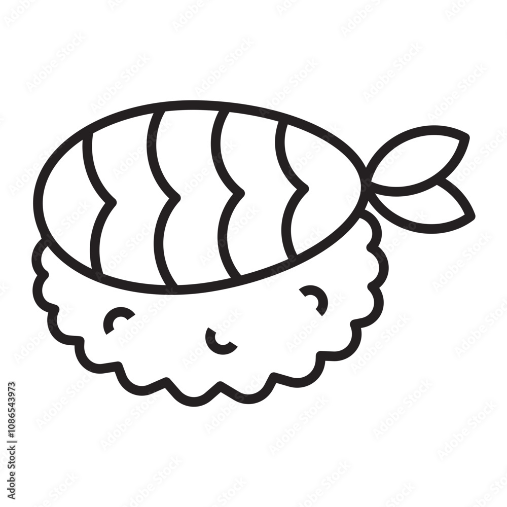 Sushi line icon. Sushi line icon.