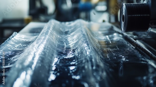 Industrial Manufacturing Process Fiber Layering, Composite Material Production