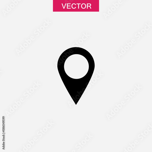 Free Download location icon vector, black flat illustration for web and app..eps - GFXLoad
