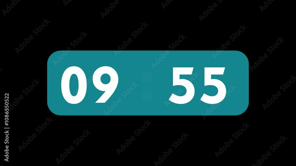 10 Minute Countdown Animation Timer, Clock  Countdown 10 Minutes Animation. 4K UHD