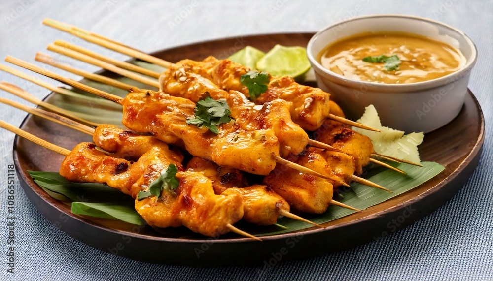 Tasty Chicken Satay Skewers: A Classic Asian Dish Tasty Chicken Satay Skewers: A Classic Asian Dish