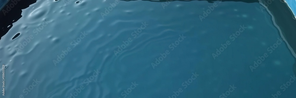 Calm waters of a container tank with ripples on the surface, water ripples, liquid movement, transparent water Calm waters of a container tank with ripples on the surface, water ripples, liquid movement, transparent water