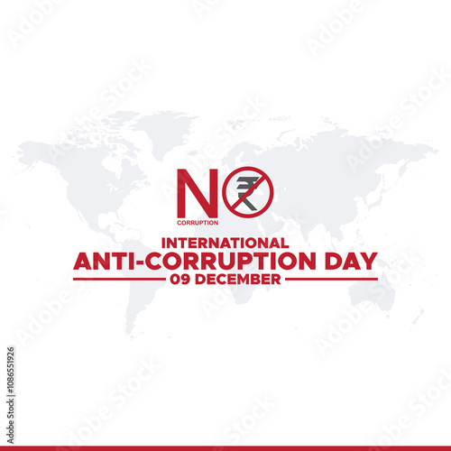 vector graphic of international anti corruption day good for international anti corruption day celebration. flat design. flyer design.flat illustration.International Anti Corruption Day 9 December.