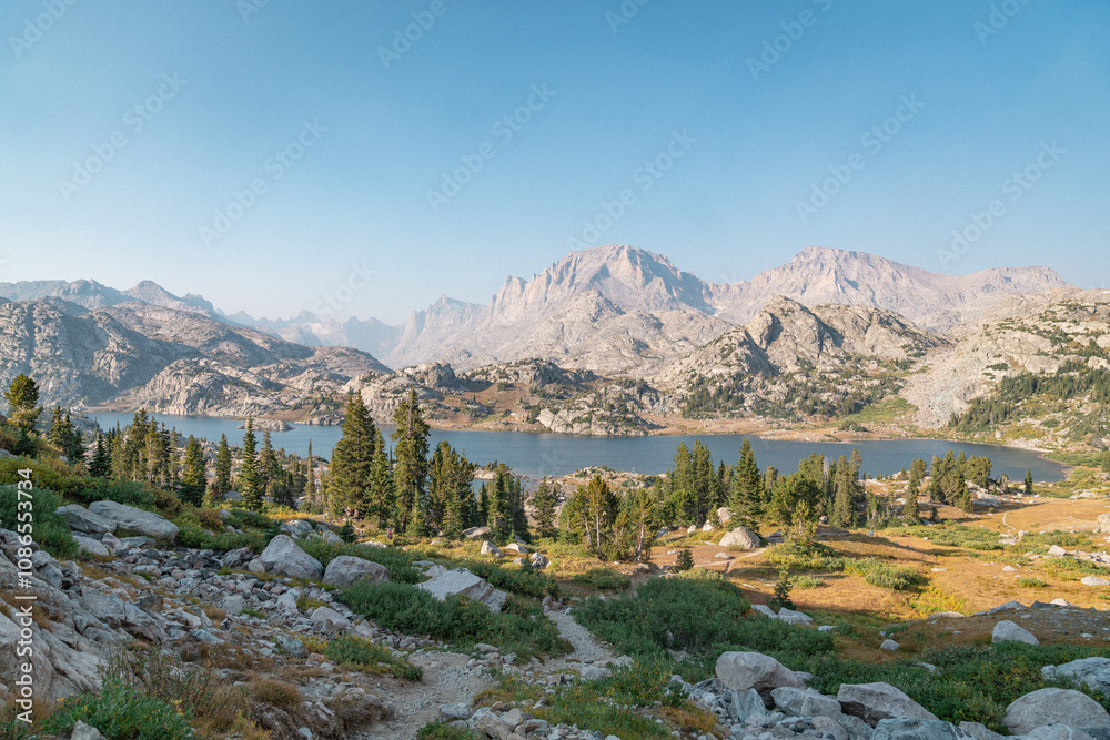 Obraz premium Landscape of Titcomb Basin in the Wind Rivers