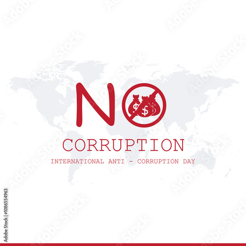 vector graphic of international anti corruption day good for international anti corruption day celebration. flat design. flyer design.flat illustration.International Anti Corruption Day 9 December.