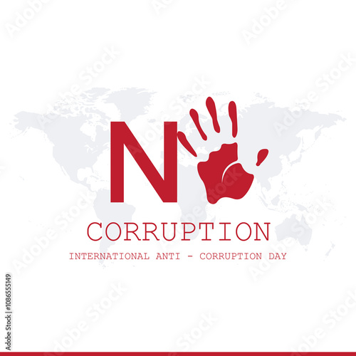 vector graphic of international anti corruption day good for international anti corruption day celebration. flat design. flyer design.flat illustration.International Anti Corruption Day 9 December.