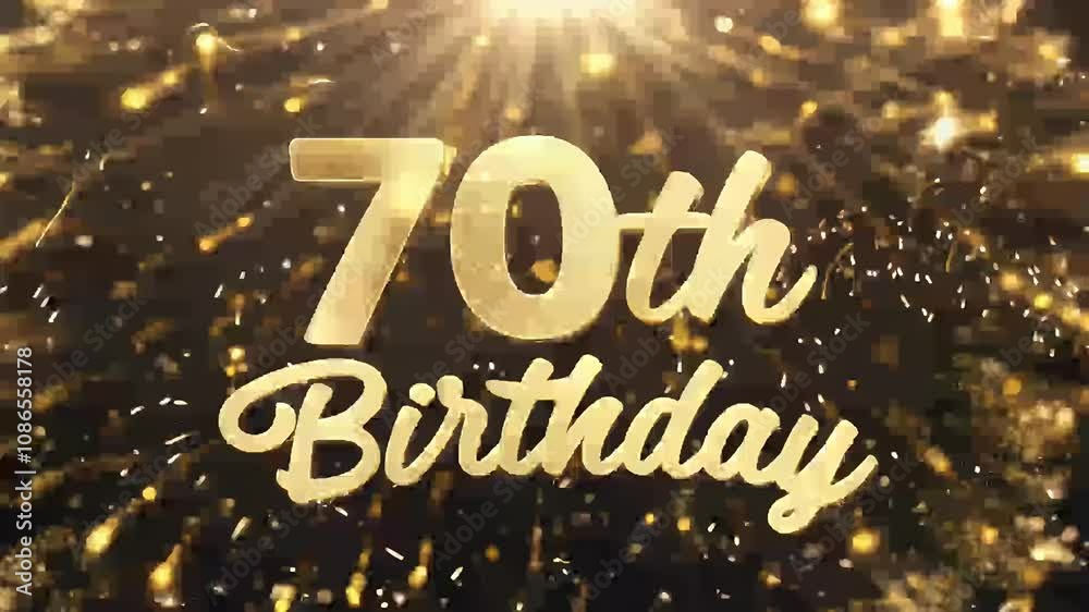 sparks particles firework explosion Ideal milestone celebrations greetings festive event invitations anniversary 70th birth cake card party candle celebrate confetti congratulation