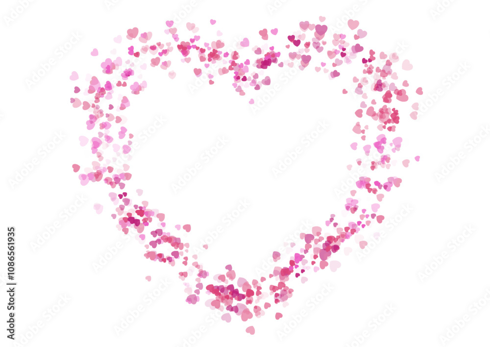 Bright pink big heart made of small hearts. Valentines Day abstract background. Vector greeting card shiny design Bright pink big heart made of small hearts. Valentines Day abstract background. Vector greeting card shiny design