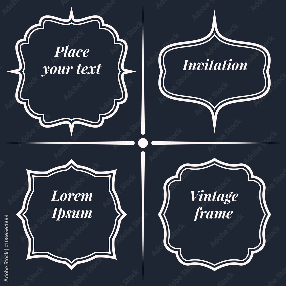 Elegantly aesthetic frames. A set of beautiful frames. Vintage style. Luxury backdrop. Elegantly aesthetic frames. A set of beautiful frames. Vintage style. Luxury backdrop.