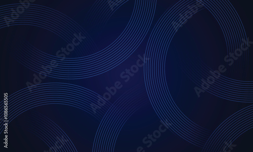 Wallpaper Mural Abstract dark blue circle line banner background Torontodigital.ca