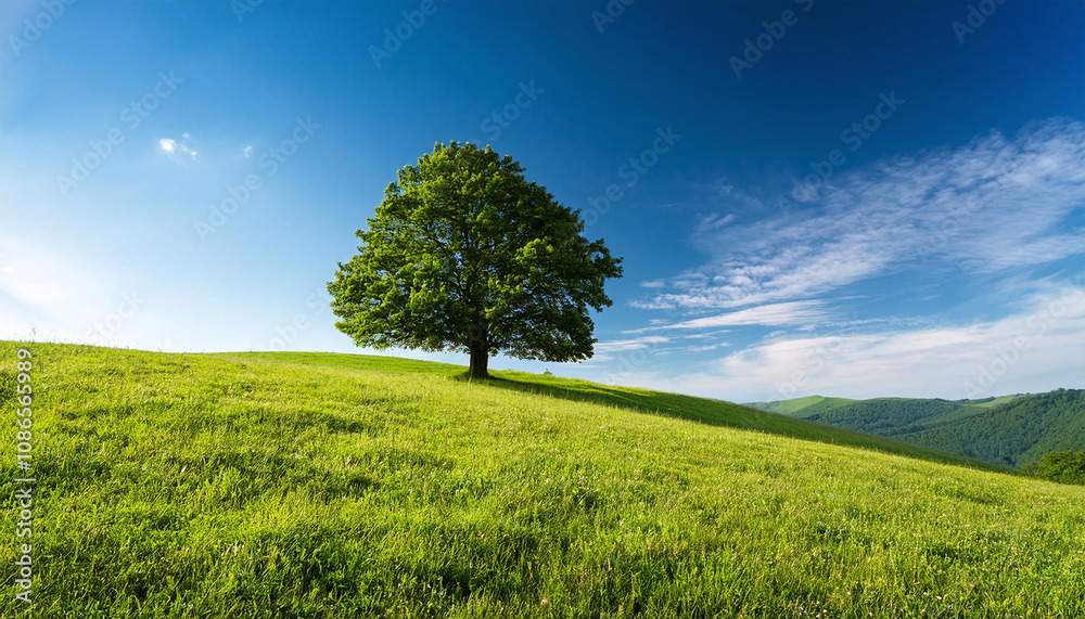Obraz premium 草原の木