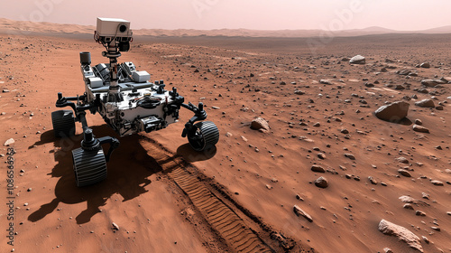 Mars Rover Exploring the Planet's Surface photo