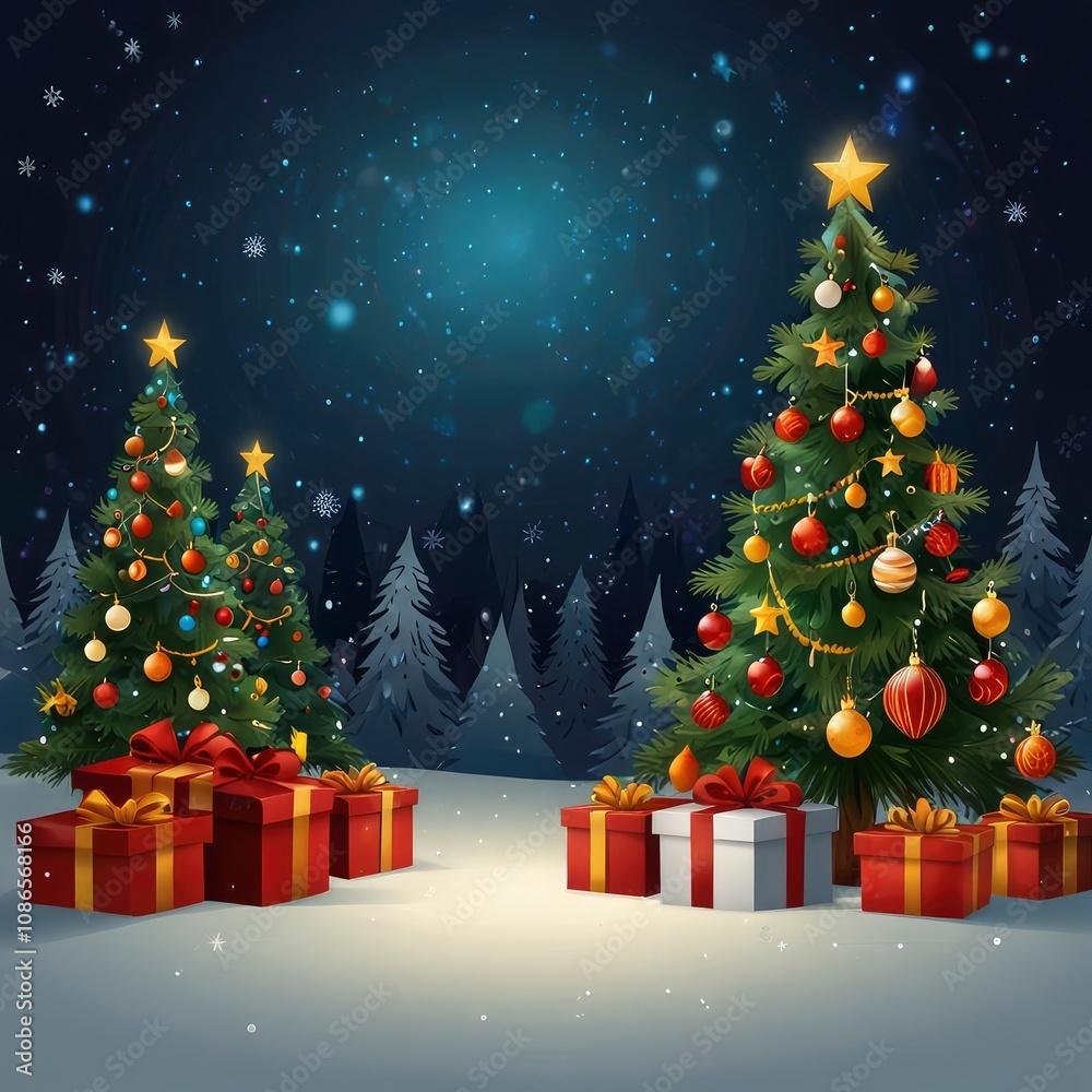 Christmas tree in front of a house