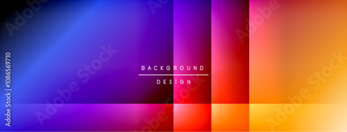 Colorful gradient with lines made of shadow and light. Creative background