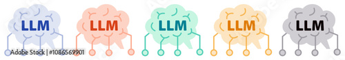LLMフラットデザインセット