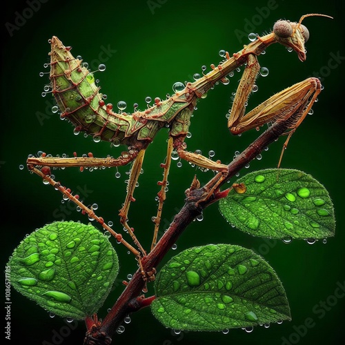 Stick Insect Phasmatodea An insect that resembles a stick or twi photo