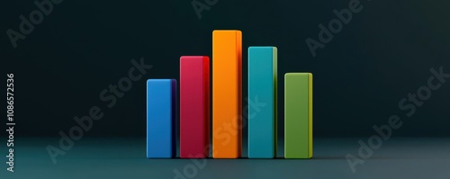 cost of capital concept. Visual representation of risk levels as bar charts photo