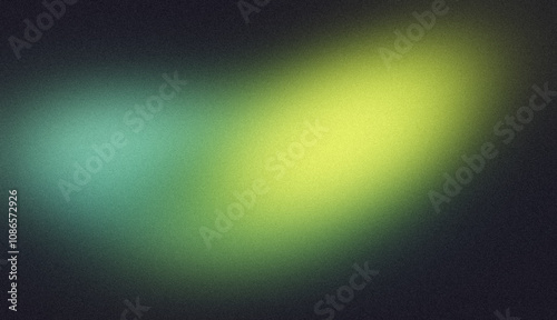 Abstract glowing color gradient grainy background. Dark blue green gray black color noisy gradient, vibrant color flow, wave shaped, bright, shine, noise texture backdrop design