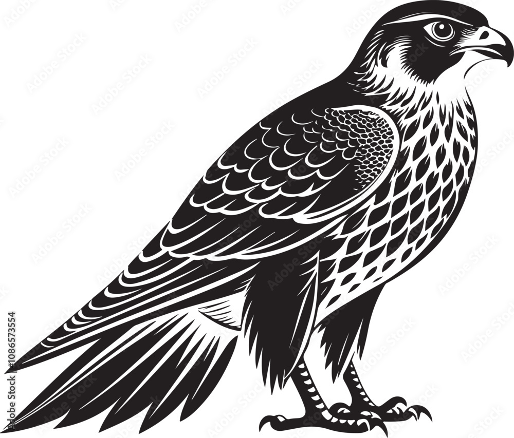 Fototapeta premium saker falcon vector illustration design