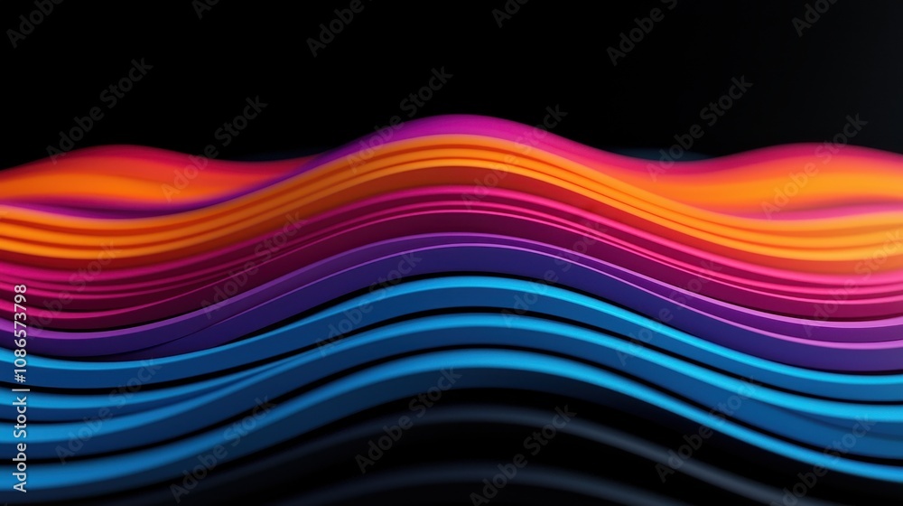 Colorful Waves of Light in Abstract Composition with Smooth Curves Creating a Dynamic and Vibrant Visual Experience for Modern Design Projects Colorful Waves of Light in Abstract Composition with Smooth Curves Creating a Dynamic and Vibrant Visual Experience for Modern Design Projects