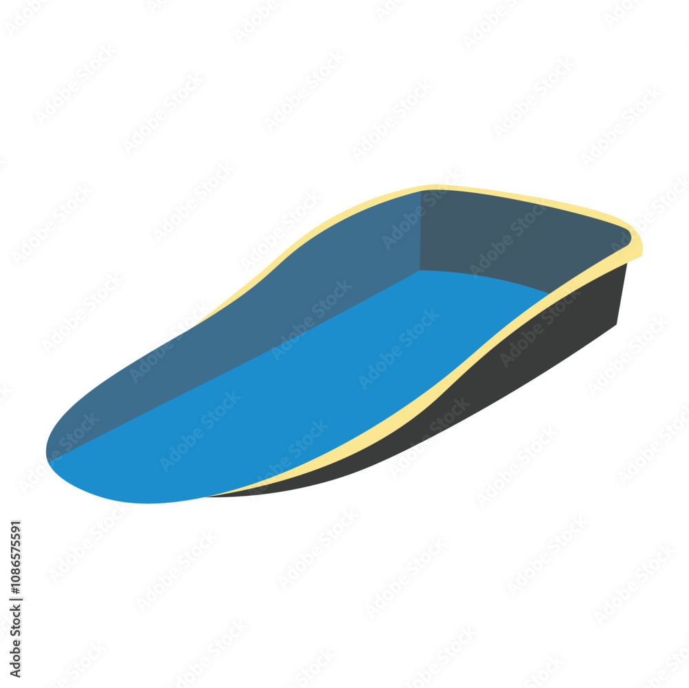 Winter Sport Vector Illustration - Snow Sled Winter Sport Vector Illustration - Snow Sled