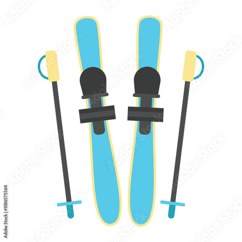 Winter Sport Vector Illustration - Skiing