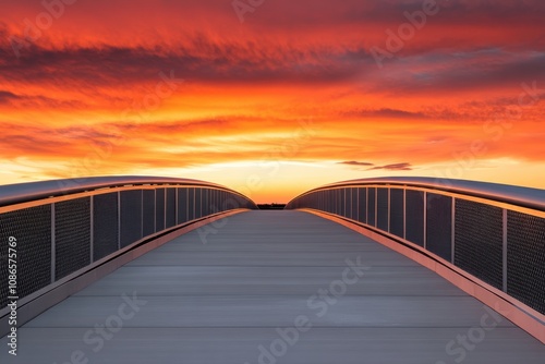 Architectural bridge design using stainless steel and alloy materials for durability and visual appeal