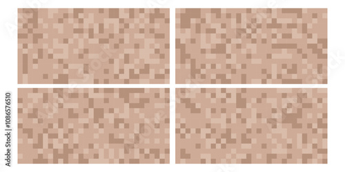 Pixelated nude tone censorship bars in rectangle shapes. Ideal for use in content moderation, video production, and social media graphics.