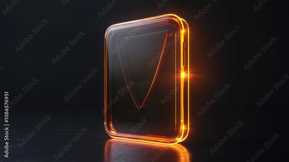 A digital wallet covered in a large protective shield. In 3D rendering, conveys insurance A digital wallet covered in a large protective shield. In 3D rendering, conveys insurance