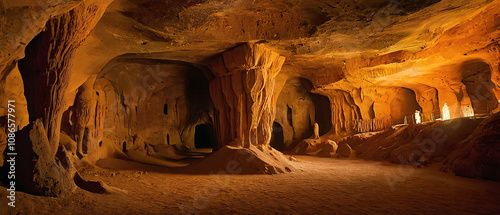The view from within the cave is one of mystery and silence.