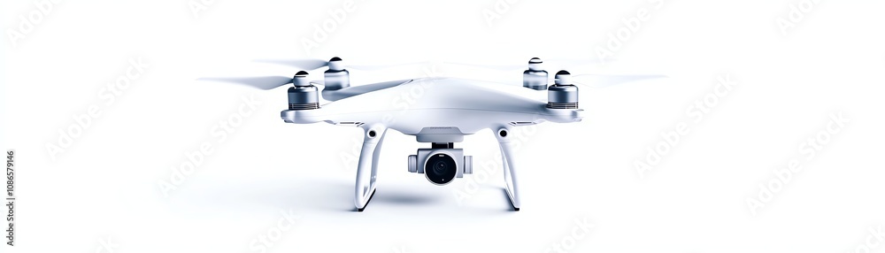 Drone with camera, white isolate background. Drone with camera, white isolate background.