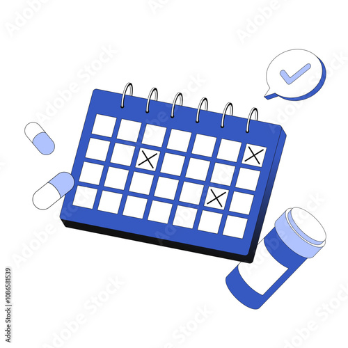Medication schedule calendar