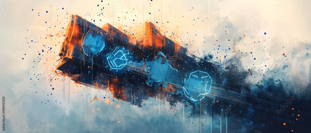 Fototapeta premium Fragments of Value, Digital Asset Tokenization
