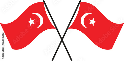 two double crossed turkey flag eps Ai vector file jpeg png