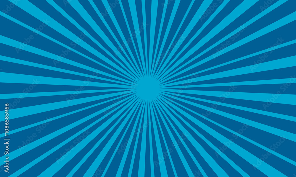 sunburst lines on Blue Background. Light sun rays pattern. Vintage stripes halftone radial wallpaper for comic, poster, banner, advertising backdrop, and Circus scene. sunburst lines on Blue Background. Light sun rays pattern. Vintage stripes halftone radial wallpaper for comic, poster, banner, advertising backdrop, and Circus scene.